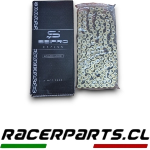 CADENA TRANSMISION 428H-140L REFORZADA DORADA RACING SEIPRO.