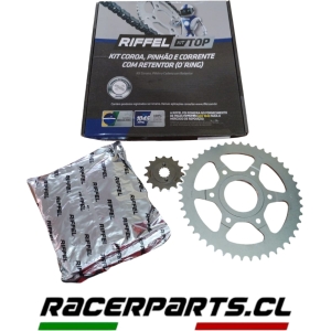 KIT TRANSMISION RIFFEL BAJAJ DOMINAR 250 46Z/15Z (520HOX120L) (10-45) TOP ORING