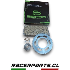 KIT TRANSMISION FZ 16 / FZ 2.0 YAMAHA 40D / 14D 428H C DORADA SEIPRO RACING