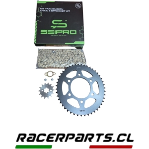KIT TRANSMISION R15 V2 47D / 14D 428H-132L C DORADA SEIPRO RACING